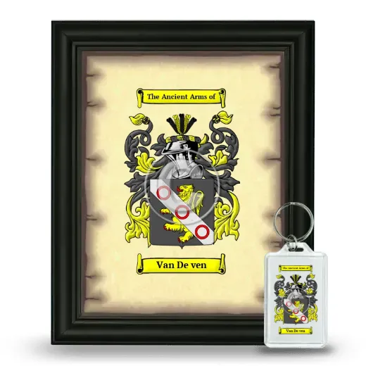 Van De ven Framed Coat of Arms and Keychain - Black