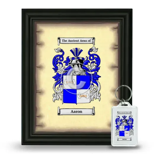 Aaron Framed Coat of Arms and Keychain - Black