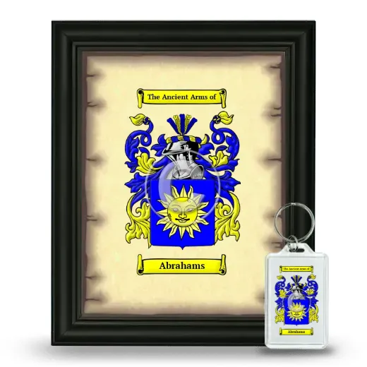 Abrahams Framed Coat of Arms and Keychain - Black