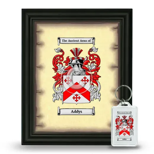 Addys Framed Coat of Arms and Keychain - Black