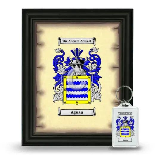 Aguan Framed Coat of Arms and Keychain - Black