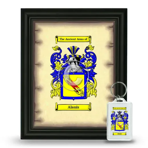 Alanis Framed Coat of Arms and Keychain - Black