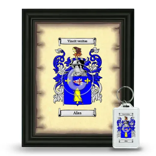 Alas Framed Coat of Arms and Keychain - Black