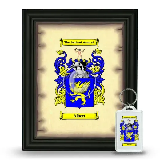 Albert Framed Coat of Arms and Keychain - Black