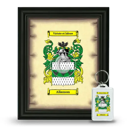 Allanson Framed Coat of Arms and Keychain - Black