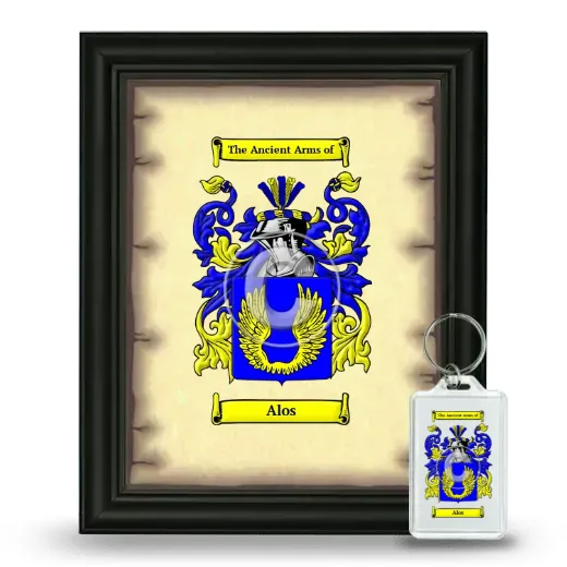 Alos Framed Coat of Arms and Keychain - Black