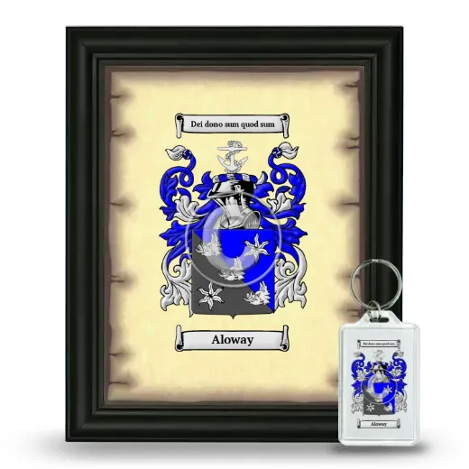 Aloway Framed Coat of Arms and Keychain - Black