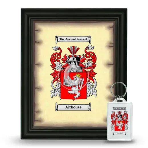 Althouse Framed Coat of Arms and Keychain - Black