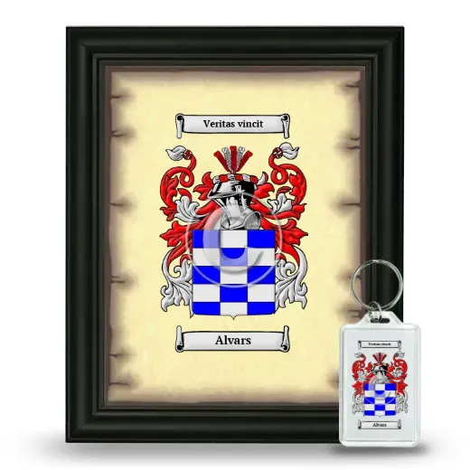 Alvars Framed Coat of Arms and Keychain - Black