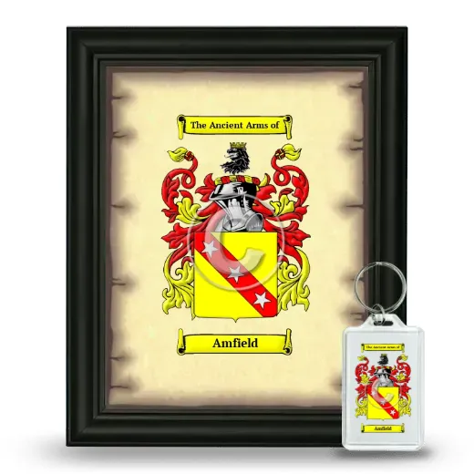 Amfield Framed Coat of Arms and Keychain - Black