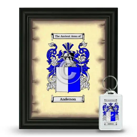 Framed Coat of Arms and Keychain - Black