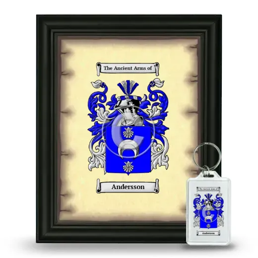 Andersson Framed Coat of Arms and Keychain - Black