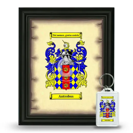 Antrobus Framed Coat of Arms and Keychain - Black
