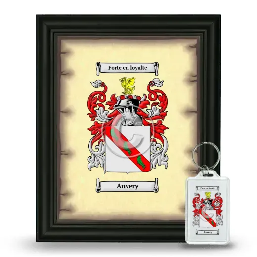 Anvery Framed Coat of Arms and Keychain - Black