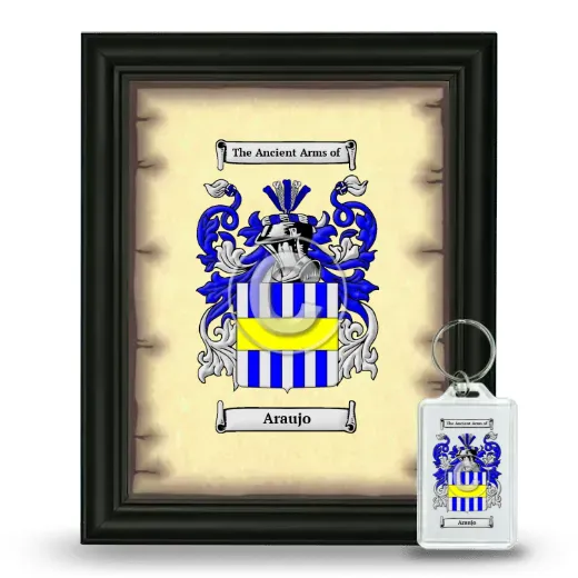 Araujo Framed Coat of Arms and Keychain - Black