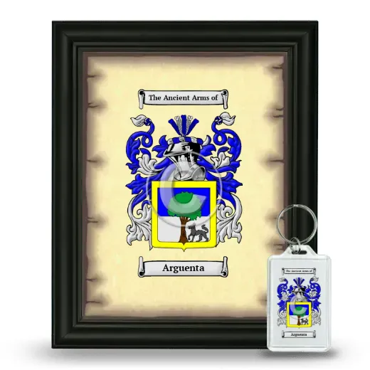 Arguenta Framed Coat of Arms and Keychain - Black