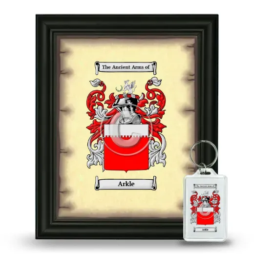 Arkle Framed Coat of Arms and Keychain - Black