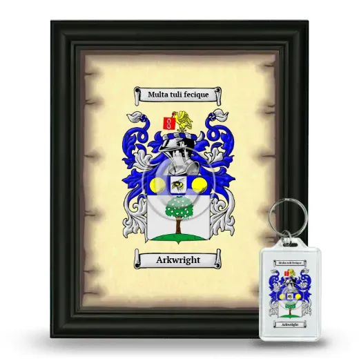 Arkwright Framed Coat of Arms and Keychain - Black