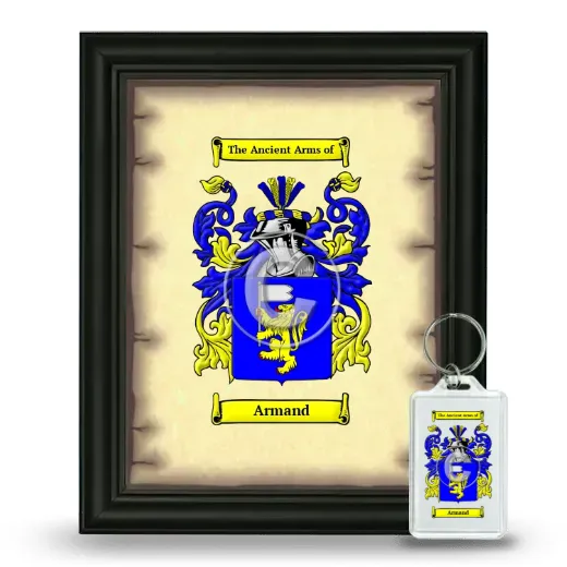 Armand Framed Coat of Arms and Keychain - Black