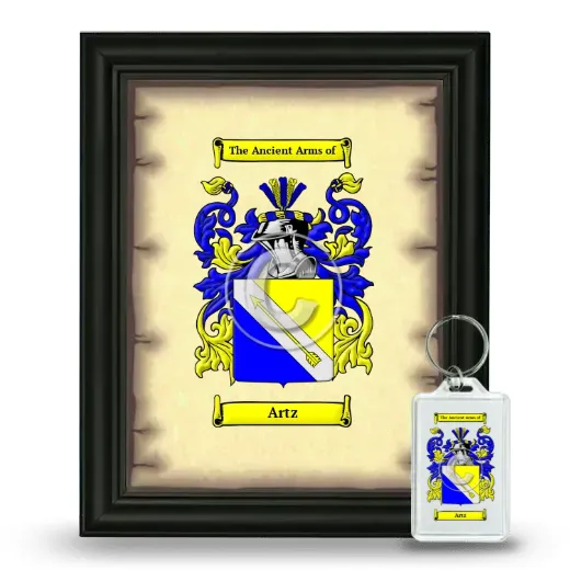 Artz Framed Coat of Arms and Keychain - Black