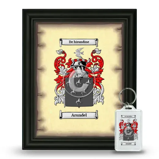 Arundel Framed Coat of Arms and Keychain - Black