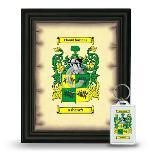 Ashcraft Framed Coat of Arms and Keychain - Black