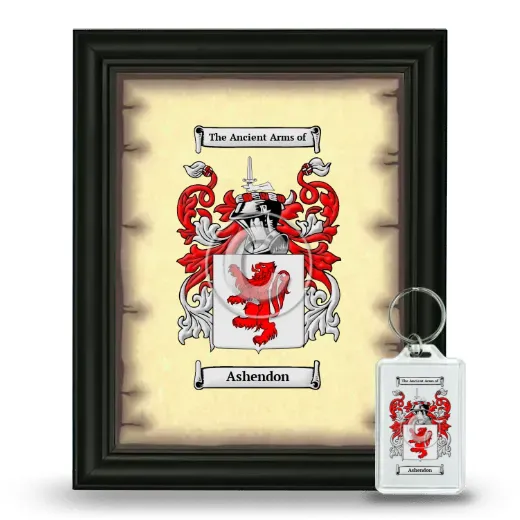 Ashendon Framed Coat of Arms and Keychain - Black