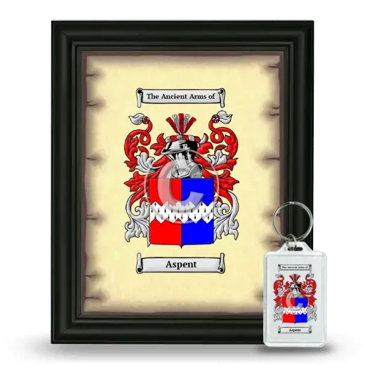 Aspent Framed Coat of Arms and Keychain - Black
