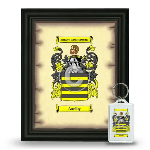 Axelby Framed Coat of Arms and Keychain - Black