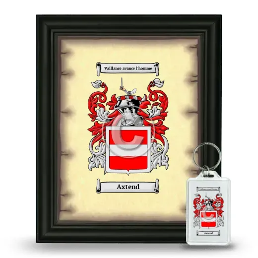 Axtend Framed Coat of Arms and Keychain - Black