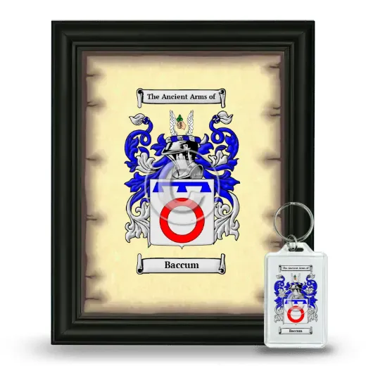 Baccum Framed Coat of Arms and Keychain - Black
