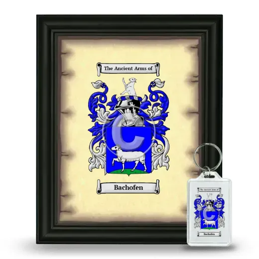 Bachofen Framed Coat of Arms and Keychain - Black
