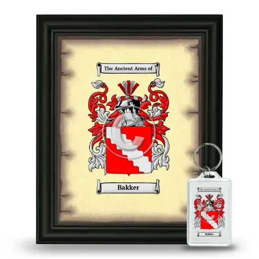 Bakker Framed Coat of Arms and Keychain - Black