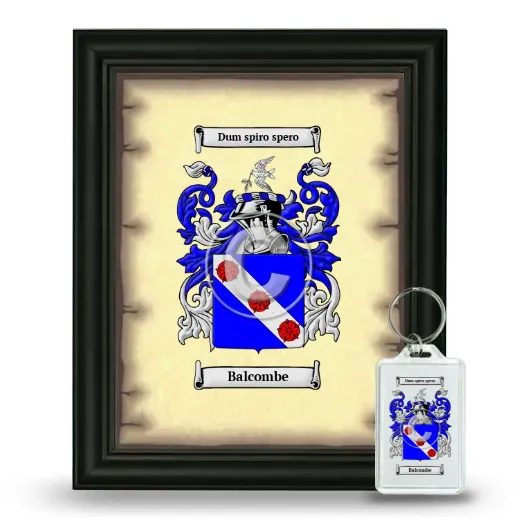 Balcombe Framed Coat of Arms and Keychain - Black