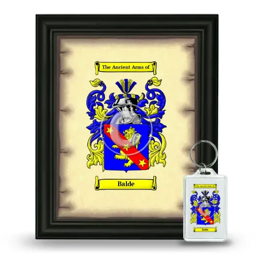 Balde Framed Coat of Arms and Keychain - Black