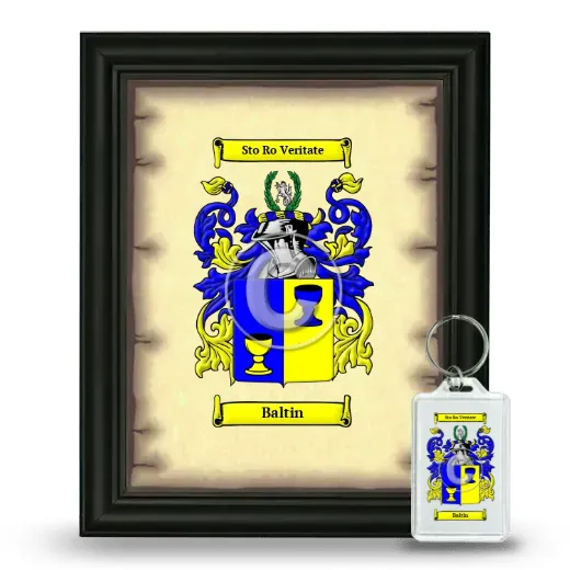 Baltin Framed Coat of Arms and Keychain - Black