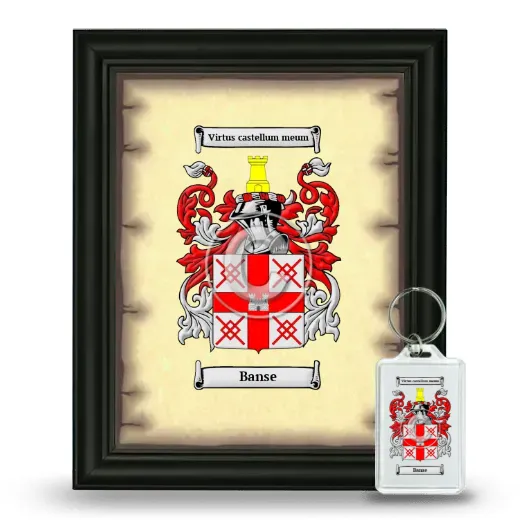 Banse Framed Coat of Arms and Keychain - Black