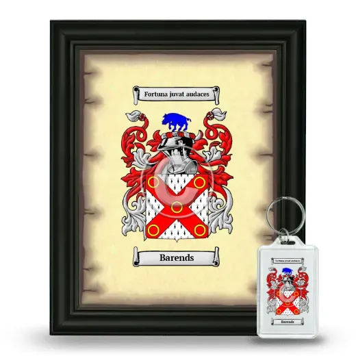 Barends Framed Coat of Arms and Keychain - Black