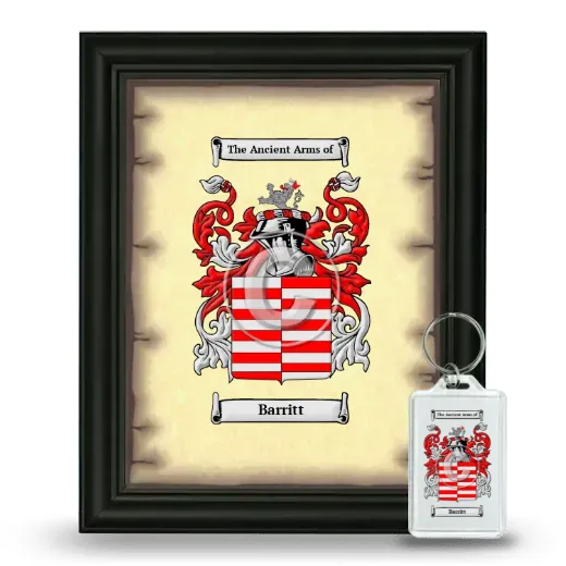 Barritt Framed Coat of Arms and Keychain - Black