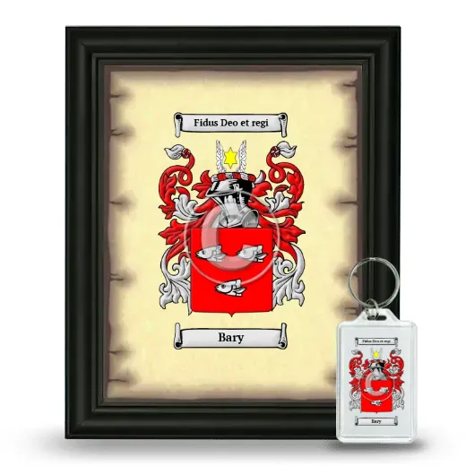 Bary Framed Coat of Arms and Keychain - Black