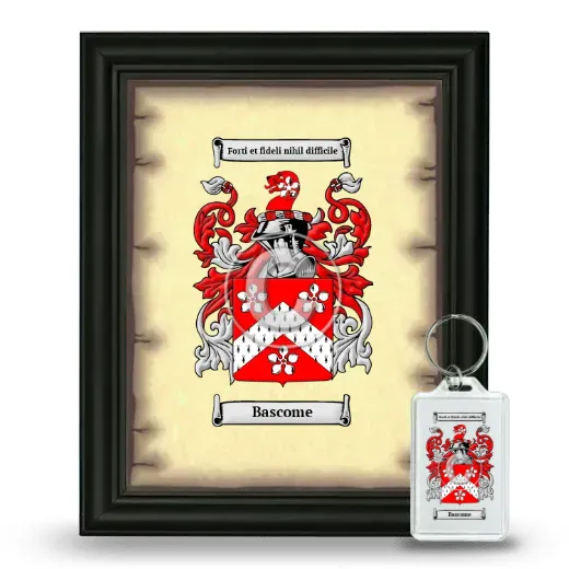 Bascome Framed Coat of Arms and Keychain - Black