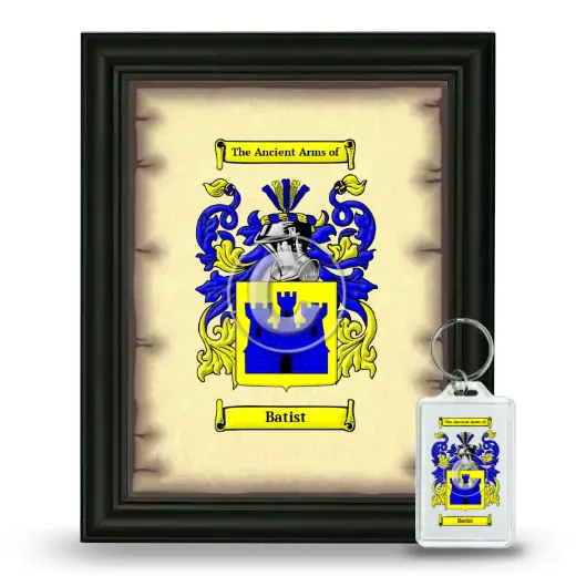 Batist Framed Coat of Arms and Keychain - Black