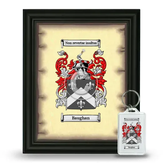 Baughan Framed Coat of Arms and Keychain - Black