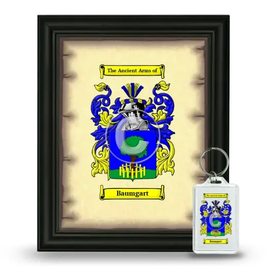 Baumgart Framed Coat of Arms and Keychain - Black