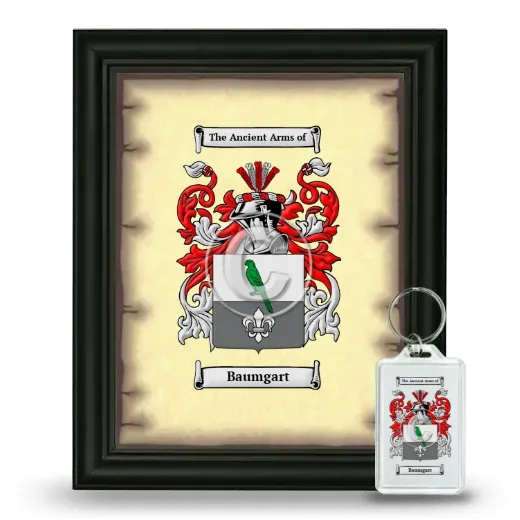 Baumgart Framed Coat of Arms and Keychain - Black