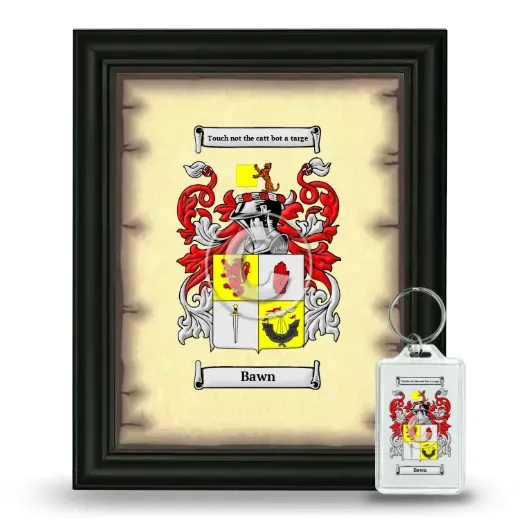 Bawn Framed Coat of Arms and Keychain - Black
