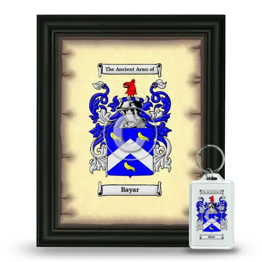 Bayar Framed Coat of Arms and Keychain - Black
