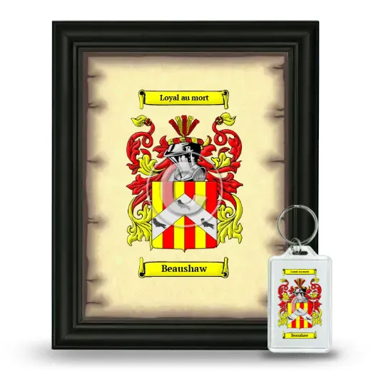 Beaushaw Framed Coat of Arms and Keychain - Black