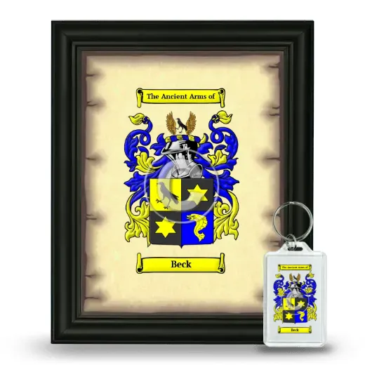 Beck Framed Coat of Arms and Keychain - Black