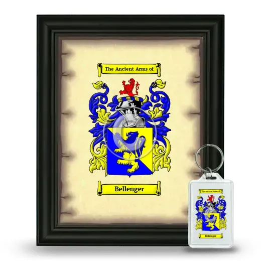 Bellenger Framed Coat of Arms and Keychain - Black